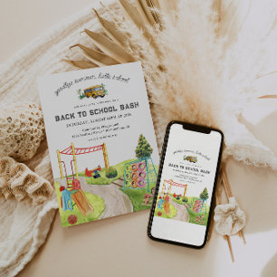 Back to School   Playground Park Party Invitation