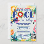 back to school Pool party class friends birthday Invitation<br><div class="desc">The arty apples 


generativecontent</div>