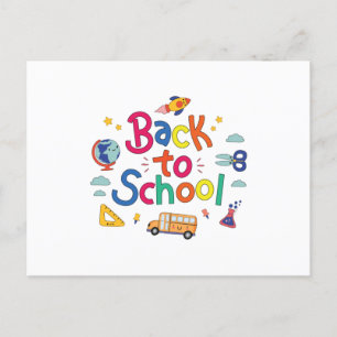 Back to school postcard