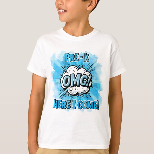 Back To School Pre-K Comic Style T-Shirt (Front)