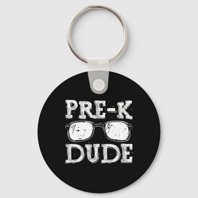 Back To School Pre-k Dude  Key Ring (Front)