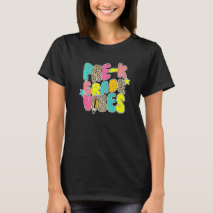Back To School Pre K Vibes Leopard Teacher Women K T-Shirt