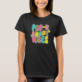 Back To School Pre k Vibes Leopard Teacher Women K T-Shirt