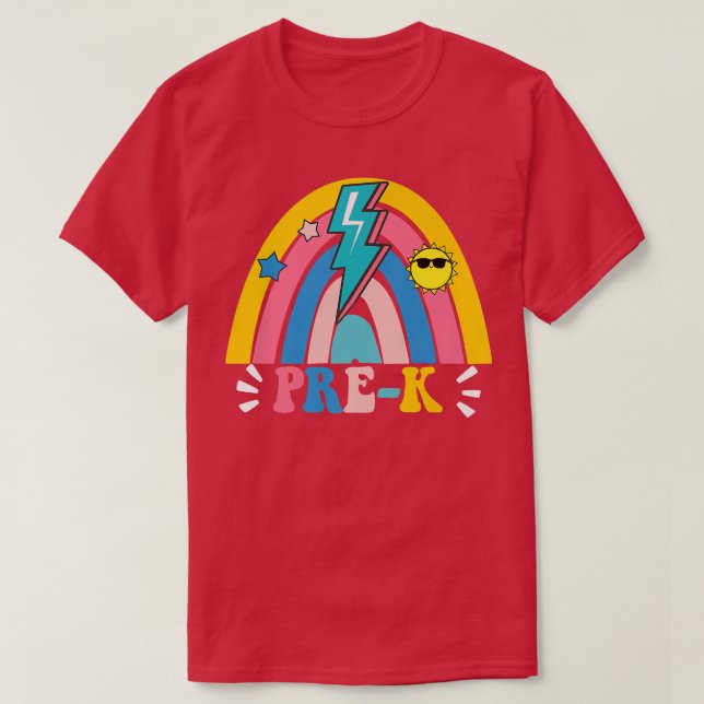 Back To School Prek Rainbow Teacher Student Kids  T-Shirt (Design Front)