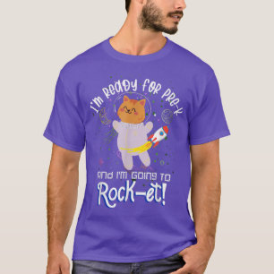 Back To School PreK Space Rocket Astronaut Cat Lov T-Shirt