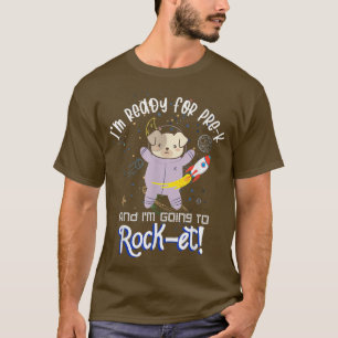 Back To School PreK Space Rocket Astronaut Dog Lov T-Shirt