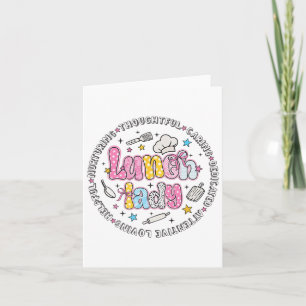 Back To School Preppy Coquette Bow Lunch Lady Squa Card