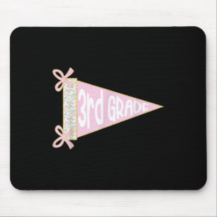 Back To School Preppy Pennant Flag Third Grade Coq Mouse Mat