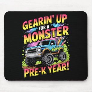 Back To School Preschool Pre-k Monster Truck First Mouse Mat