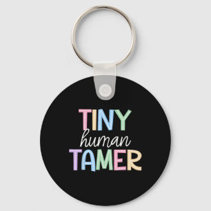 Back To School Preschool Teacher Women Outfits Tin Key Ring