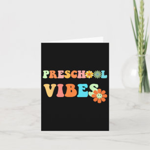 Back To School Preschool Vibes First Day Of School Card