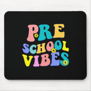 Back To School Preschool Vibes Student Teacher Ret Mouse Mat