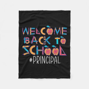 Back To School Principal  Fleece Blanket