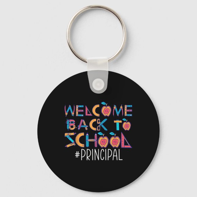 Back To School Principal  Key Ring (Front)