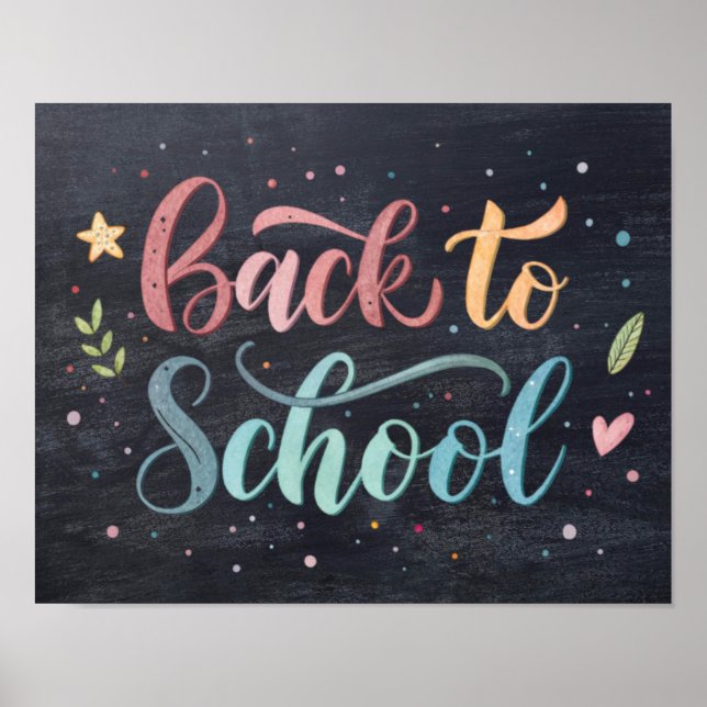 Back to School Printable Poster Sign (Front)