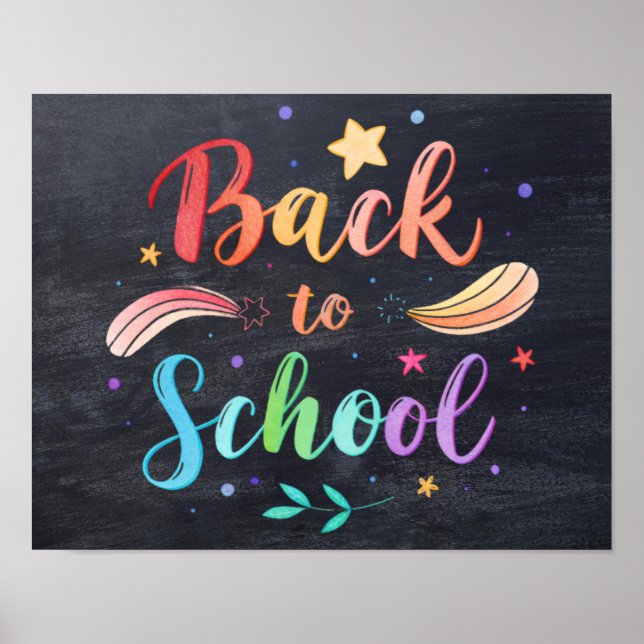 Back to School Printable Poster Sign (Front)