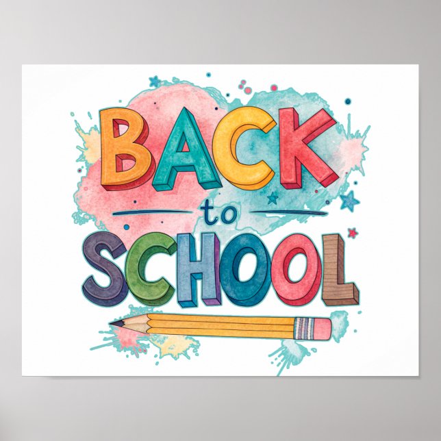 Back to School Printable Poster Sign (Front)