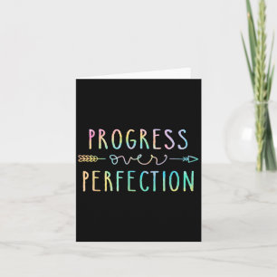 Back To School Progress Over Perfection Motivation Card
