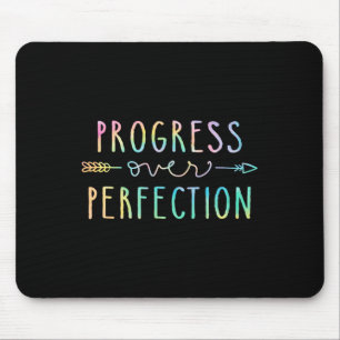 Back To School Progress Over Perfection Motivation Mouse Mat