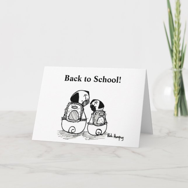 Back to School Pugs Card (Front)