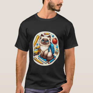 Back To School Ragdoll Cat Boys Girls Student Kids T-Shirt