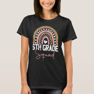 Back To School Rainbow 5th Fifth Grade Squad For T T-Shirt