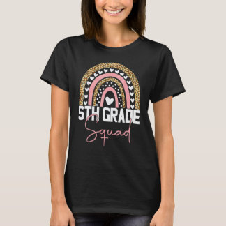 Back To School Rainbow 5th Fifth Grade Squad For T T-Shirt