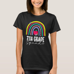 Back To School Rainbow 7th Seventh Grade Squad For T-Shirt