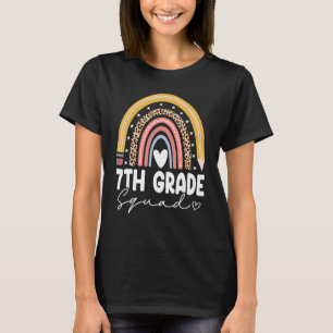 Back To School Rainbow 7th Seventh Grade Squad For T-Shirt