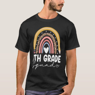 Back To School Rainbow 7th Seventh Grade Squad For T-Shirt