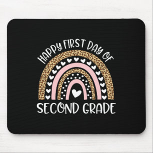 Back To School Rainbow Happy First Day Of Second G Mouse Mat