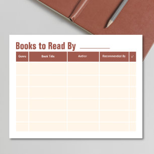 Back to School Reading Accessories Book Club Notepad