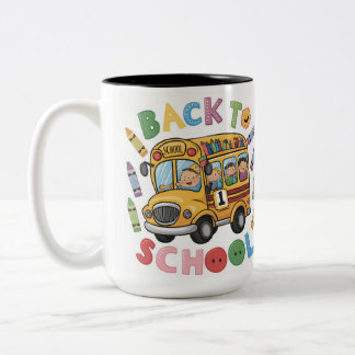 Back to School: Ready for a New Adventur Two-Tone Coffee Mug