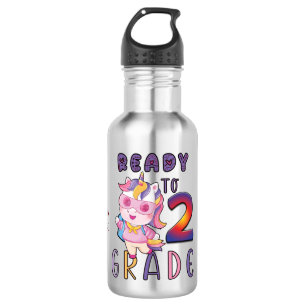 Back To School, Ready To 2Th Grade Desk Organiser 532 Ml Water Bottle