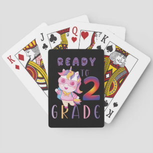 Back To School, Ready To 2Th Grade Playing Cards