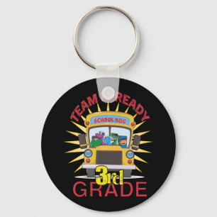 Back To School, Ready To 3rd Grade Key Ring