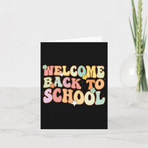 Back To School Retro First Day Of School Teacher Card