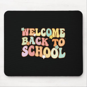 Back To School Retro First Day Of School Teacher Mouse Mat