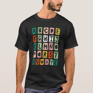 Back To School Retro Hi Alphabet Pre K Kindergarte T-Shirt