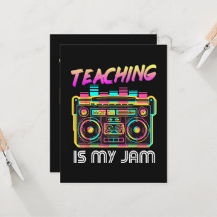 Back to School Retro Teaching is My Jam 80s Invitation