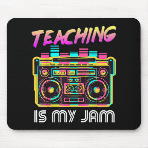 Back to School Retro Teaching is My Jam 80s Mouse Mat