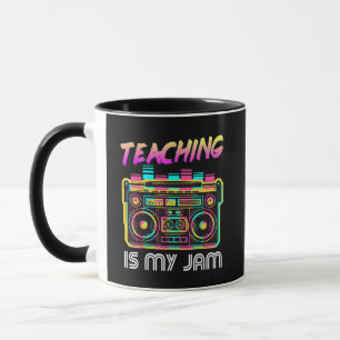 Back to School Retro Teaching is My Jam 80s Mug