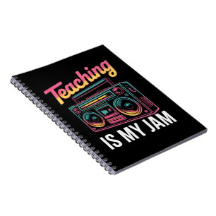 Back to School Retro Teaching is My Jam 80s  Notebook