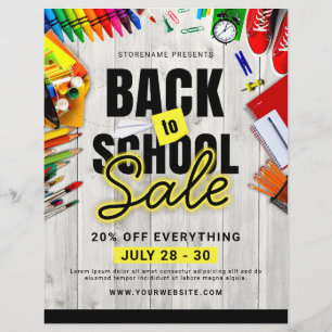 Back To School Sale Retail Marketing Flyer Ad