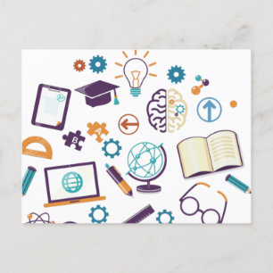 Back To School School Supplies Postcard