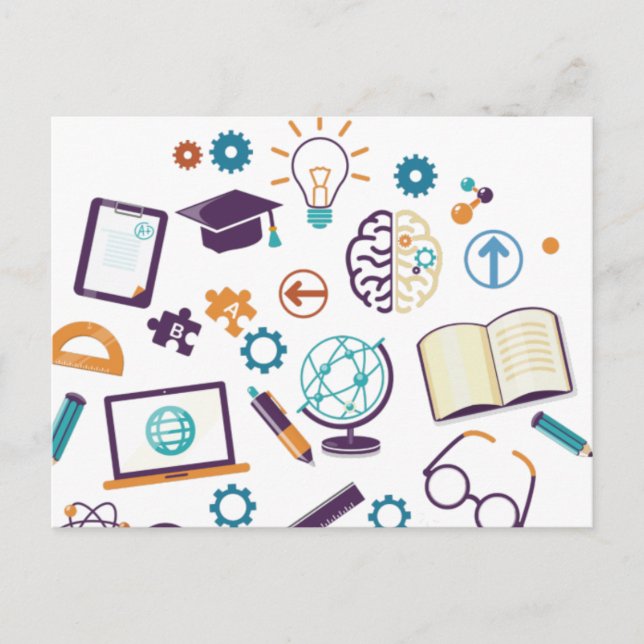 Back To School School Supplies Postcard (Front)