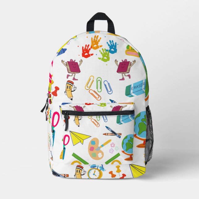 Back-to-School Season  Printed Backpack (Front)