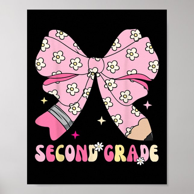 Back To School Second 2nd Grade Kid Teacher Coquet Poster (Front)