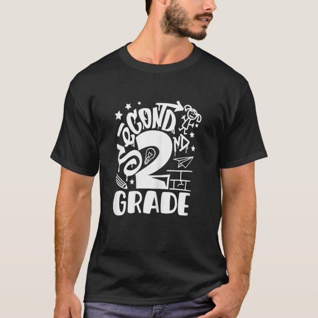 Back To School Second 2nd Grade Teacher Girls Graf T-Shirt (Front)