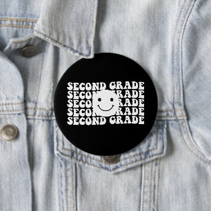 Back to School Second Grade Teacher 10 Cm Round Badge